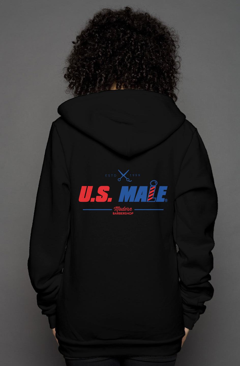 US Male Unisex Zip Hoody